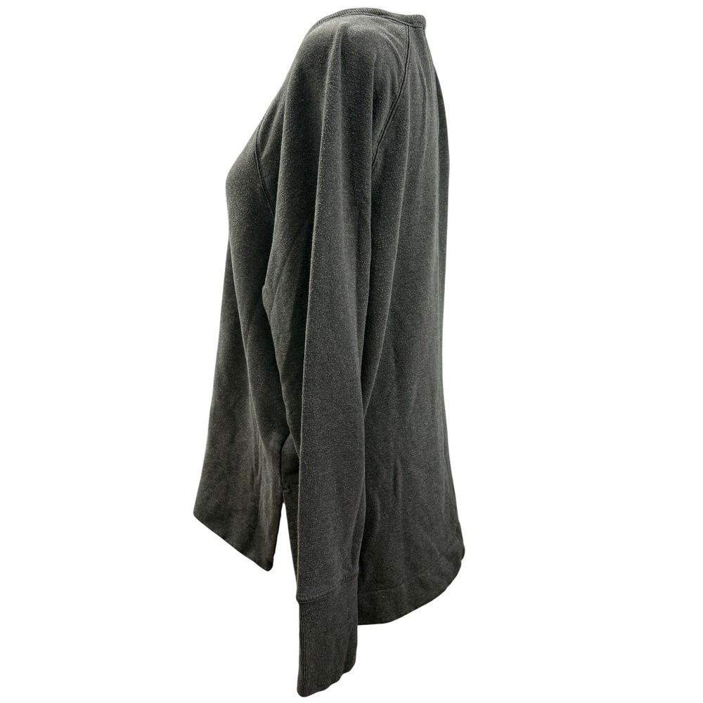 Athleta Coaster Luxe Recover Sweatshirt Dark Green Elm Large FLAW Athleisure - Picture 2 of 14